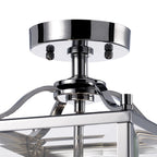 IL31100 Aston 3 Light Chrome Ceiling Lantern
