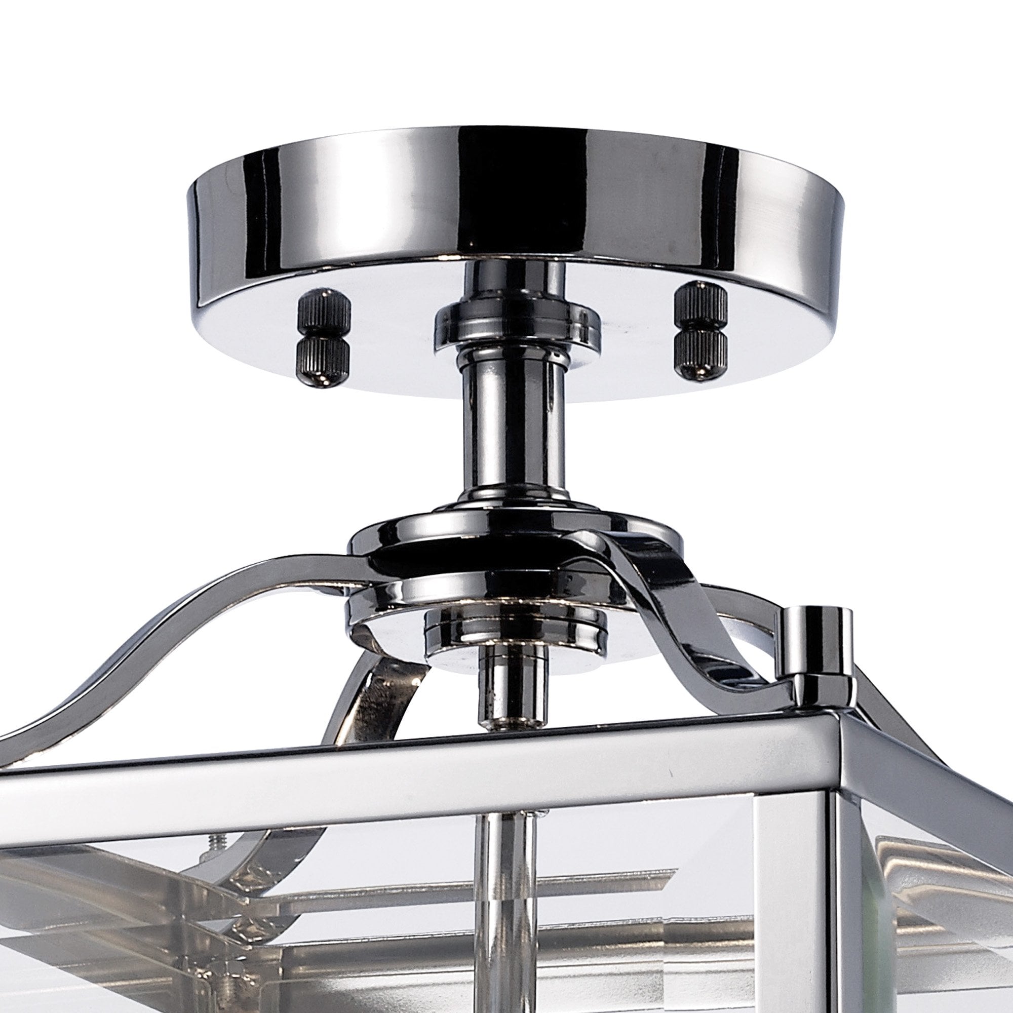 IL31100 Aston 3 Light Chrome Ceiling Lantern