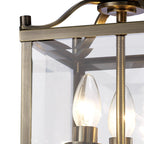 IL31110 Aston 3 Light Antique Brass Ceiling Lantern