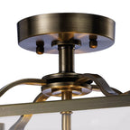 IL31111 Aston 4 Light Antique Brass Ceiling Lantern