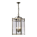IL31112 Aston 3 Light Antique Brass Ceiling Lantern