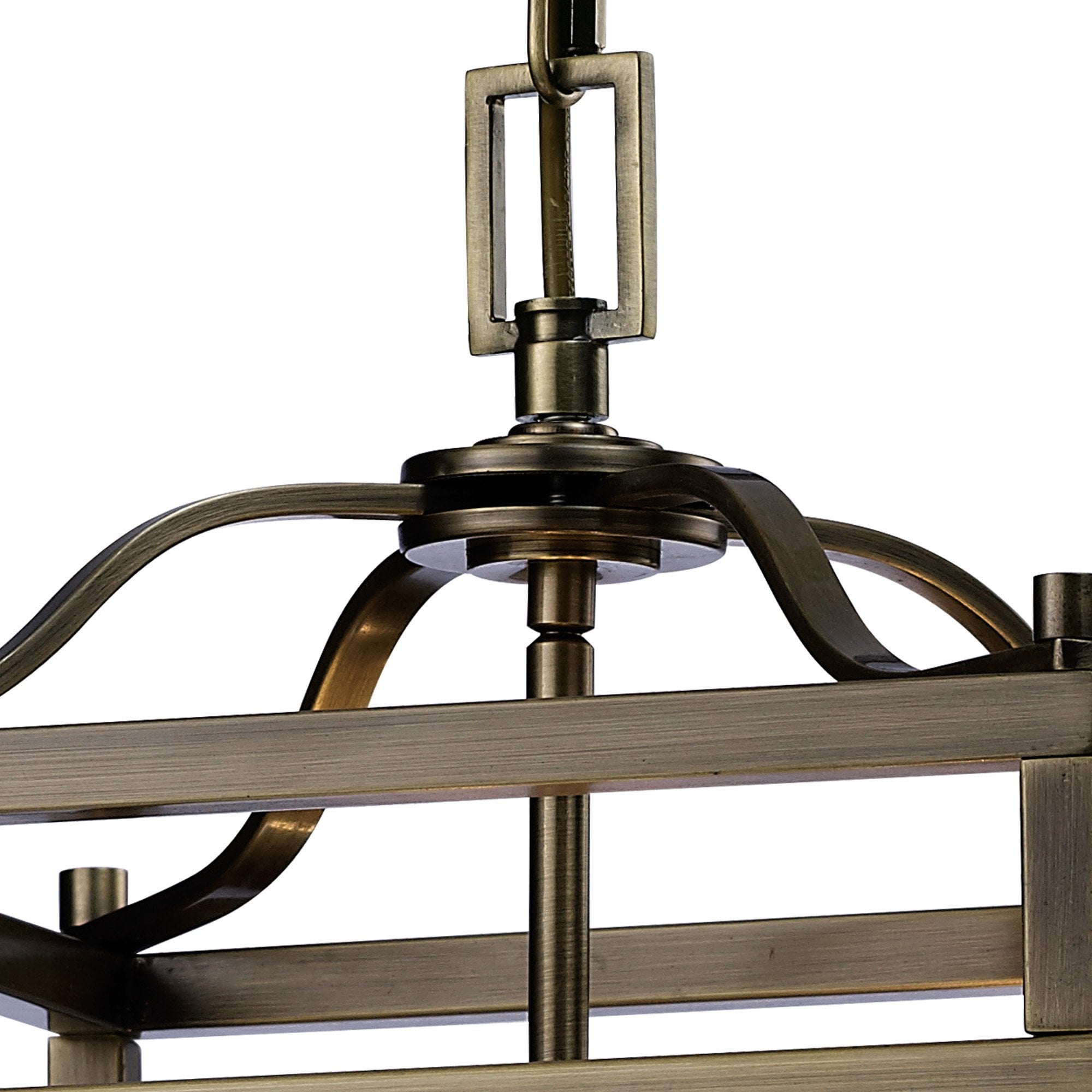 IL31113 Aston 4 Light Antique Brass Ceiling Lantern