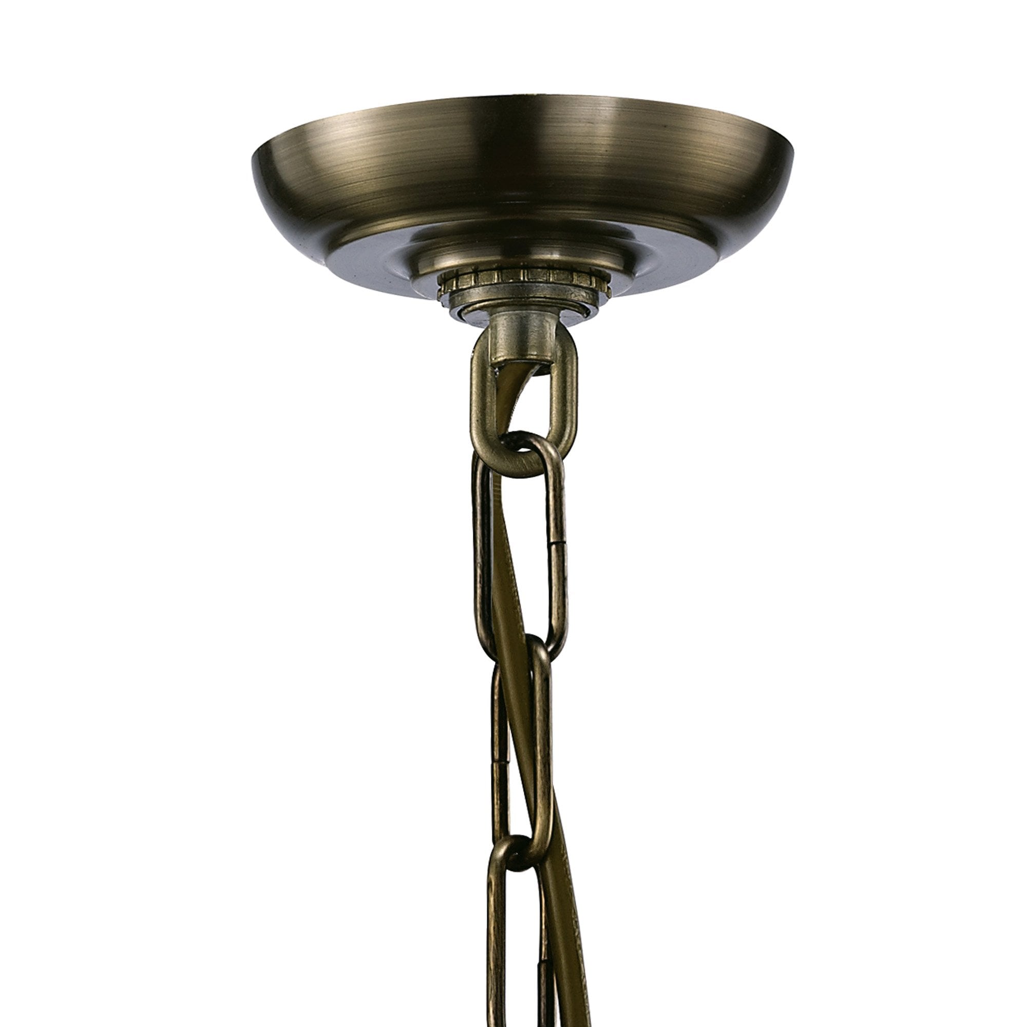 IL31114 Aston 6 Light Antique Brass Ceiling Lantern
