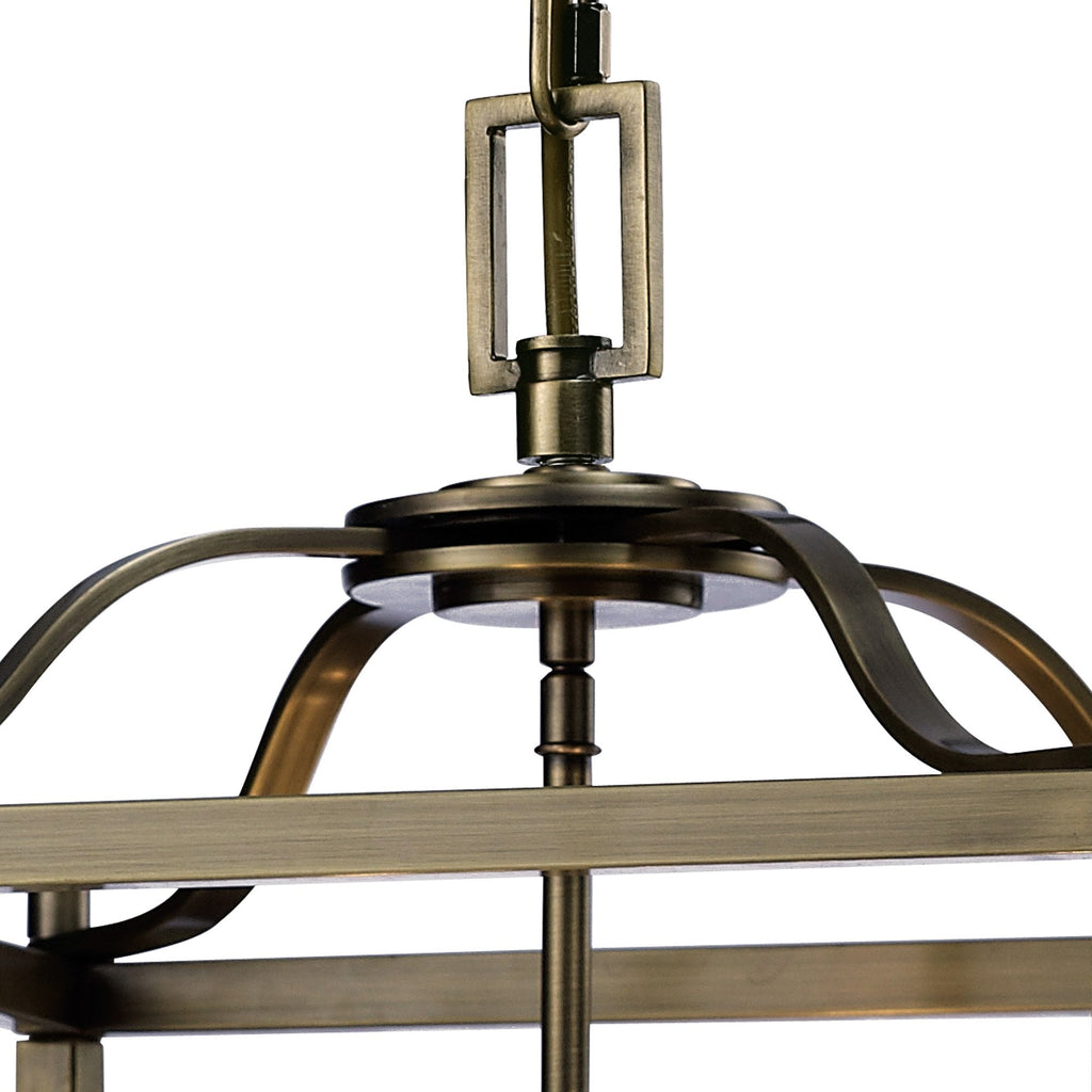 IL31114 Aston 6 Light Antique Brass Ceiling Lantern