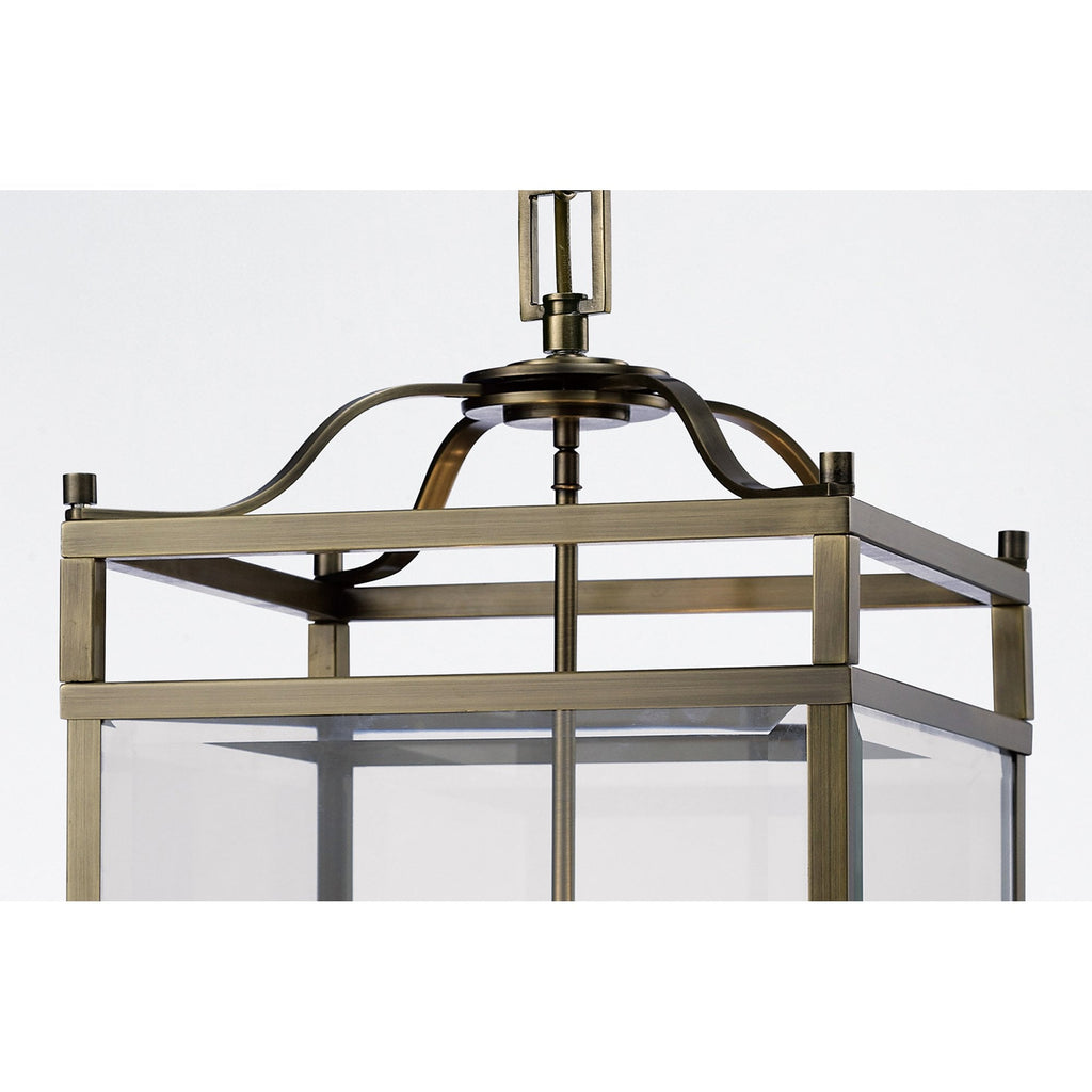IL31114 Aston 6 Light Antique Brass Ceiling Lantern