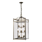 IL31115 Aston 12  Light Antique Brass Ceiling Lantern