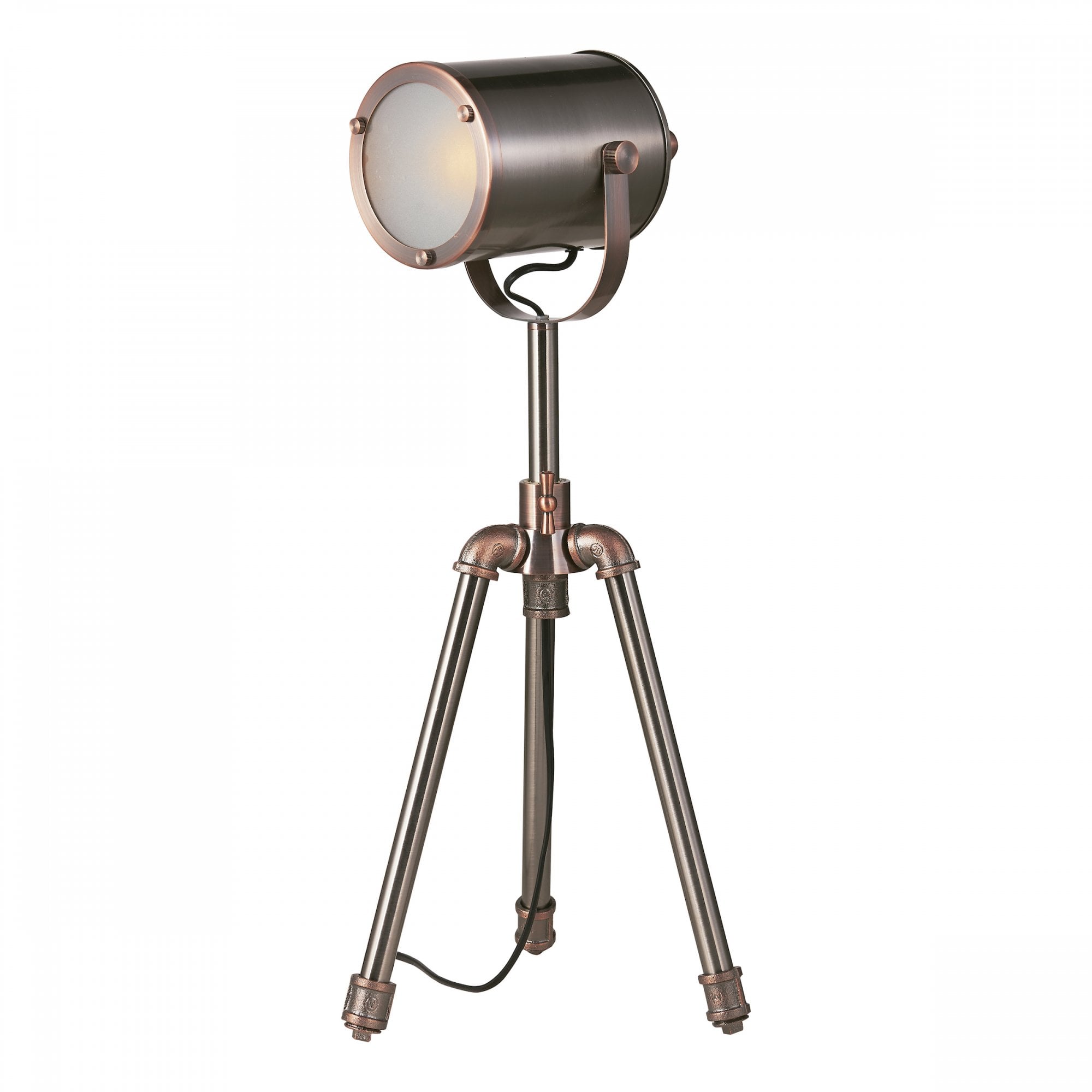 Jake Table Lamp In Antique Silver And Copper Finish JAK4021
