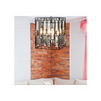 Elegant Bevelled Glass Ceiling Pendant Light In Matt Black Finish