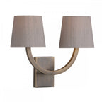 Earl 2 Light Wall Light Fitting Only In Antique Brass Finish EAR8875