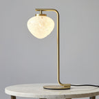Contemporary Table Lamp in Satin Brass With Confetti Glass
