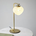 Contemporary Table Lamp in Satin Brass With Confetti Glass