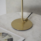 Contemporary Table Lamp in Satin Brass With Confetti Glass