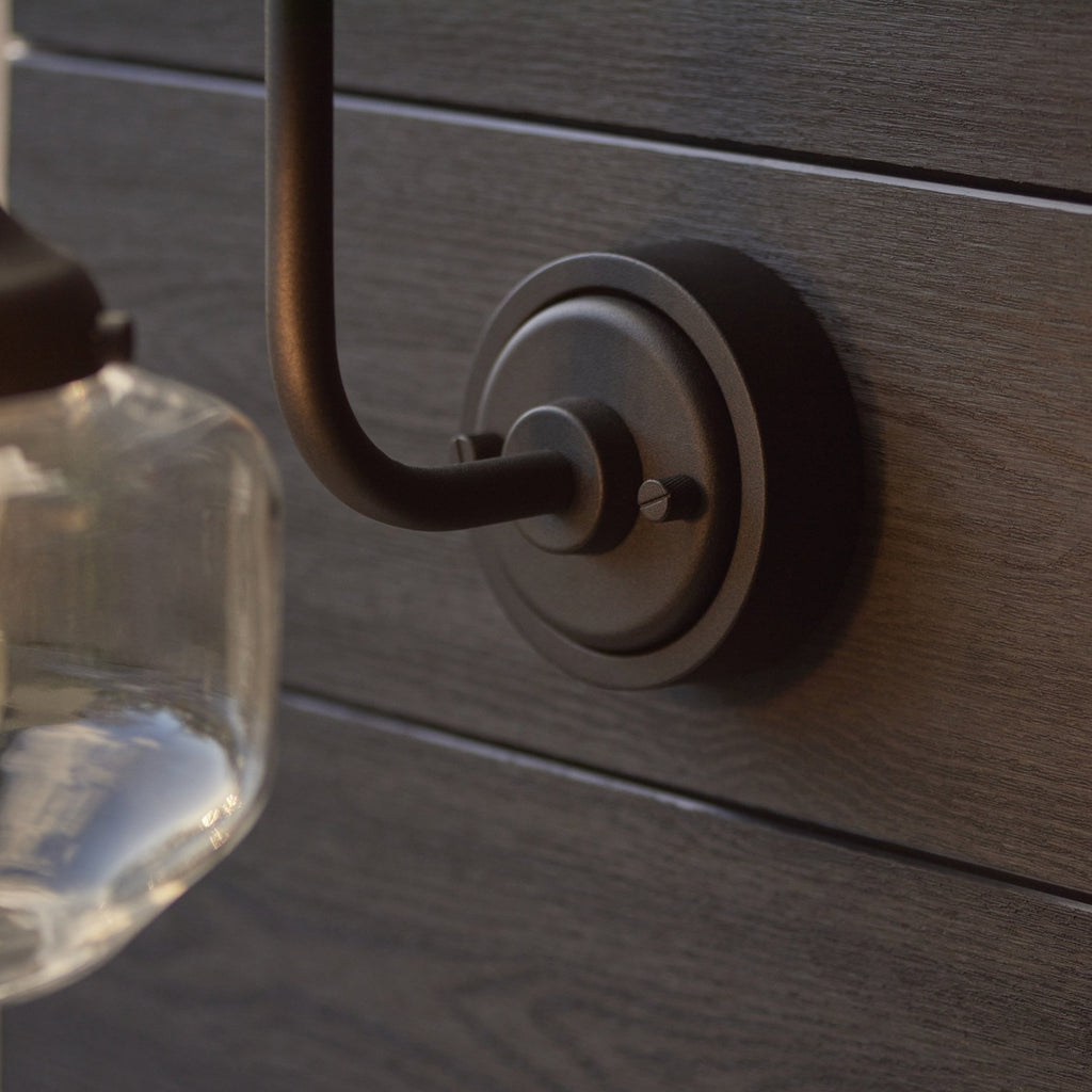 Iconic Exterior Wall Lantern In Matt Black Finish With Clear Glass Shade IP44