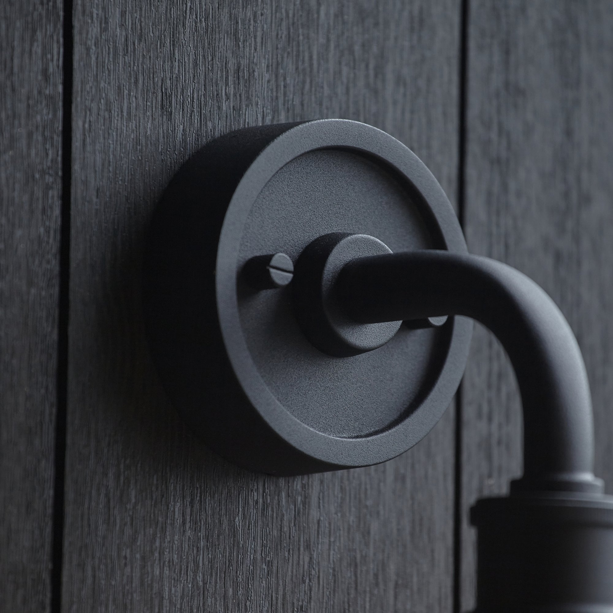 Industrial Outdoor Wall Light In Matt Black Finish With Clear Glass Shade IP44