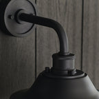 Knurled Exterior Wall Light With Cage In Textured And Matt Black Finish IP44