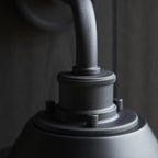 Knurled Exterior Wall Light With Cage In Textured And Matt Black Finish IP44
