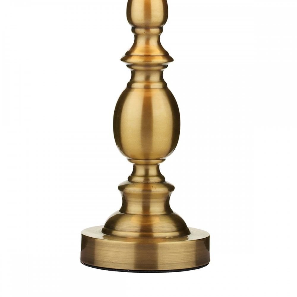 Madrid Antique Brass Table Lamp With Silk Shade MAD4275