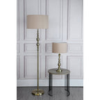 Madrid Antique Brass Table Lamp With Silk Shade MAD4275