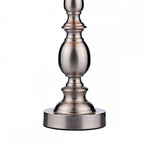 Madrid Satin Chrome Table Lamp With Silk Shade MAD4246
