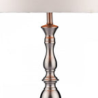 Madrid Satin Chrome Table Lamp With Silk Shade MAD4246