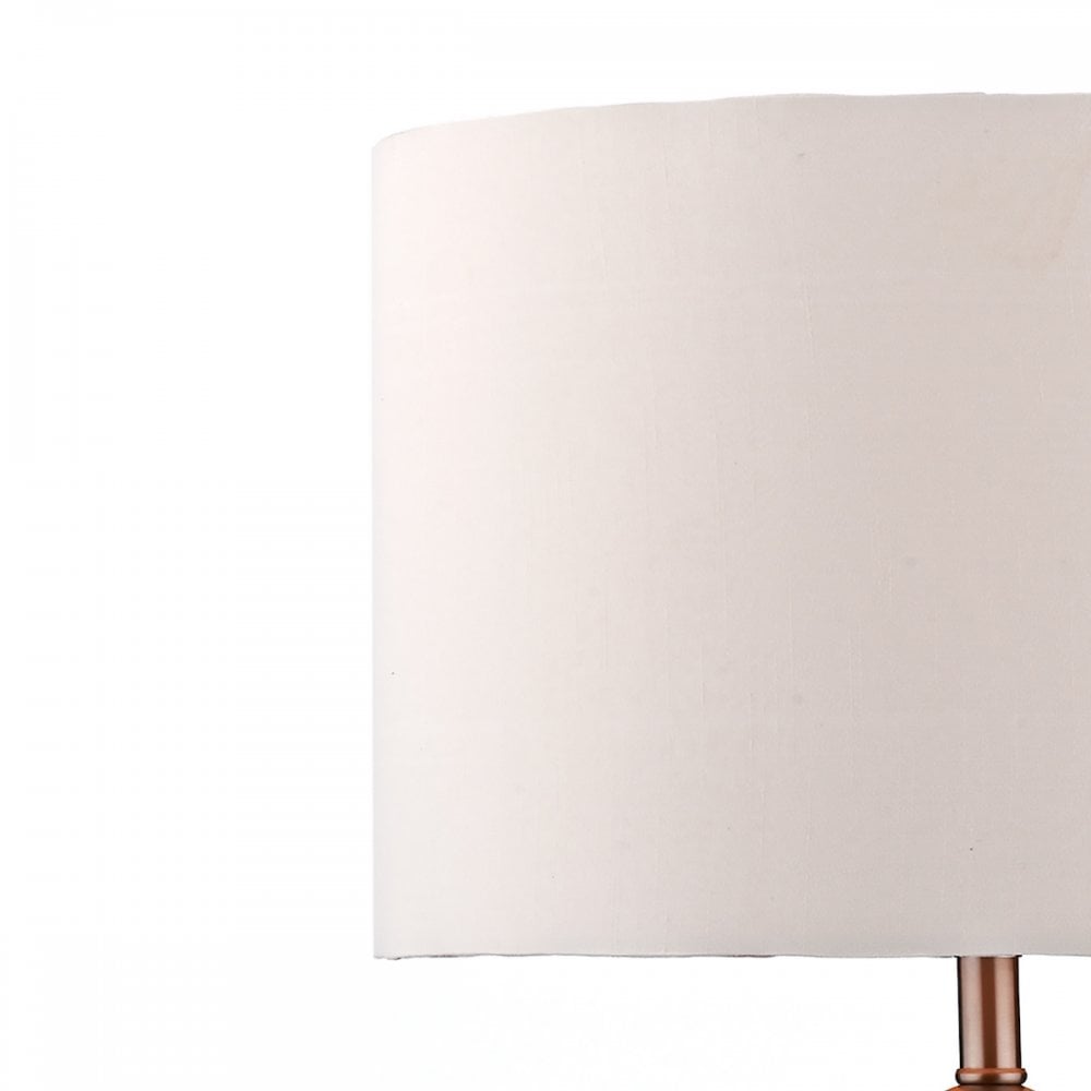 Madrid Satin Chrome Table Lamp With Silk Shade MAD4246
