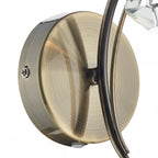 Luther  Antique Brass Single Switched Wall Light - LUT0775