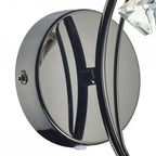 Luther Single Switched Crystal Wall Light in Black Chrome - LUT0767