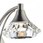 Luther Single Crystal Wall Light in Satin Chrome - LUT0746