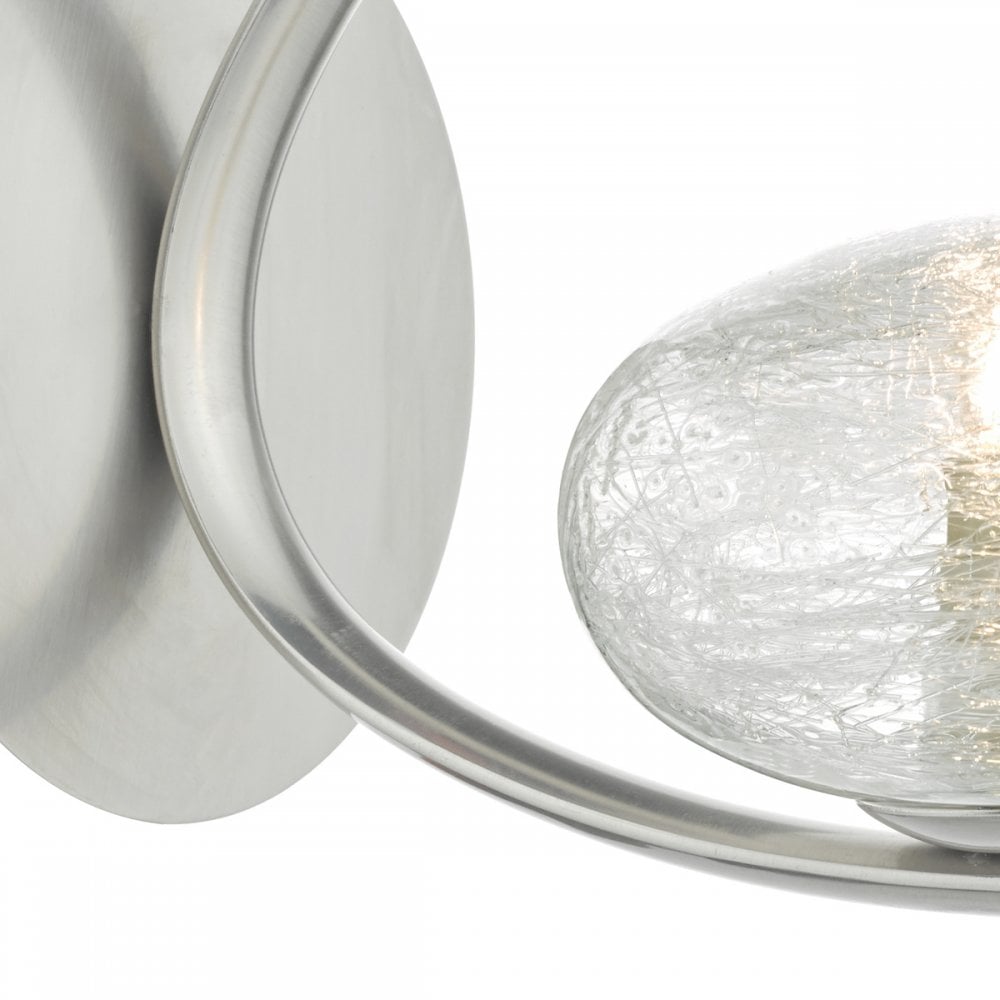 Leighton Decorative Single Wall Light In Satin Chrome Finish LEI0746
