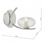 Leighton Decorative Single Wall Light In Satin Chrome Finish LEI0746