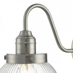 Tamara Classic Wall Light With Clear Ribbed Glass Shade TAM0738