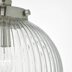 Tamara Classic Wall Light With Clear Ribbed Glass Shade TAM0738