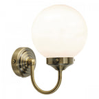 BAR0775 Barclay Antique Brass Bathroom Wall Light