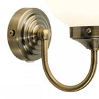 BAR0775 Barclay Antique Brass Bathroom Wall Light
