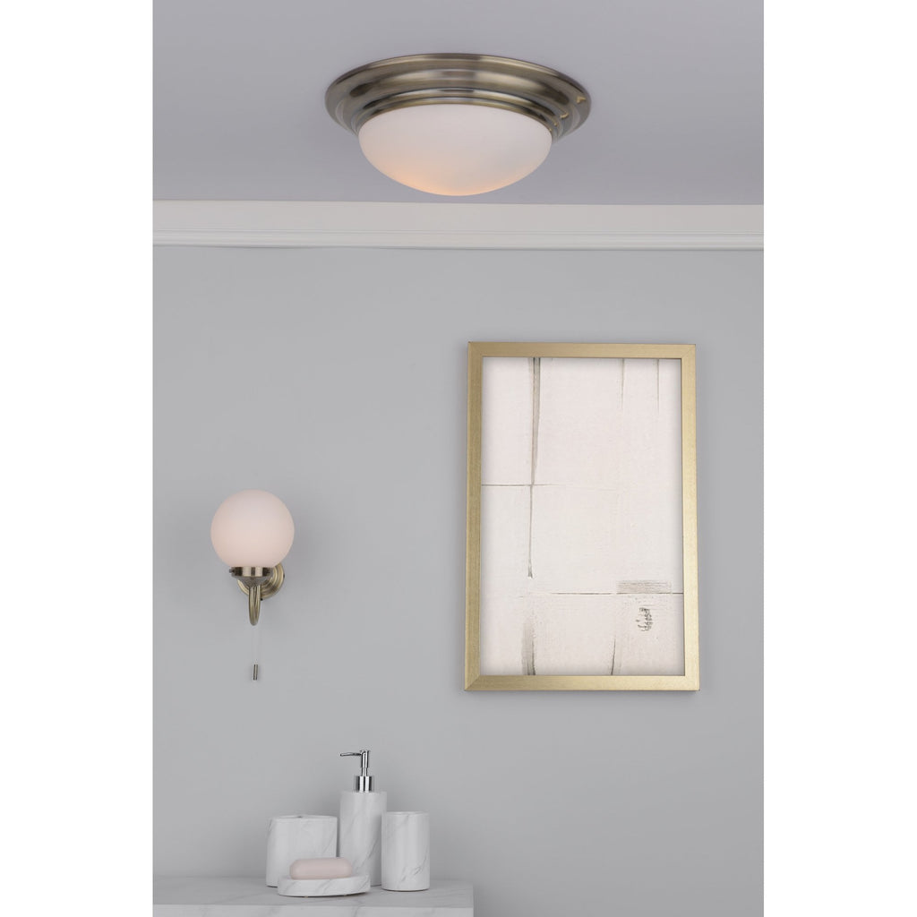 BAR0775 Barclay Antique Brass Bathroom Wall Light
