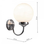 BAR0750 Barclay Chrome Bathroom Wall Light IP44 Rated