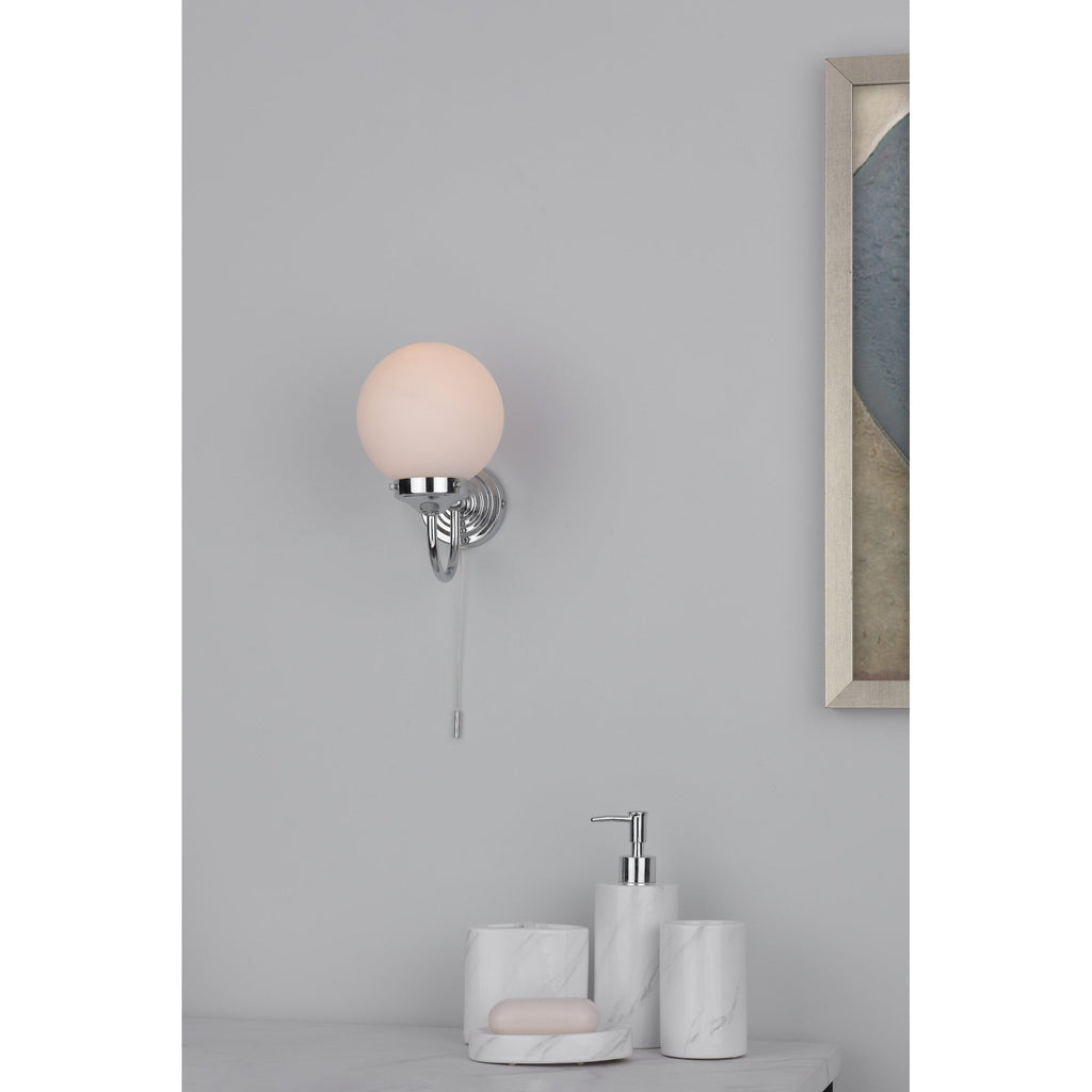 BAR0750 Barclay Chrome Bathroom Wall Light IP44 Rated