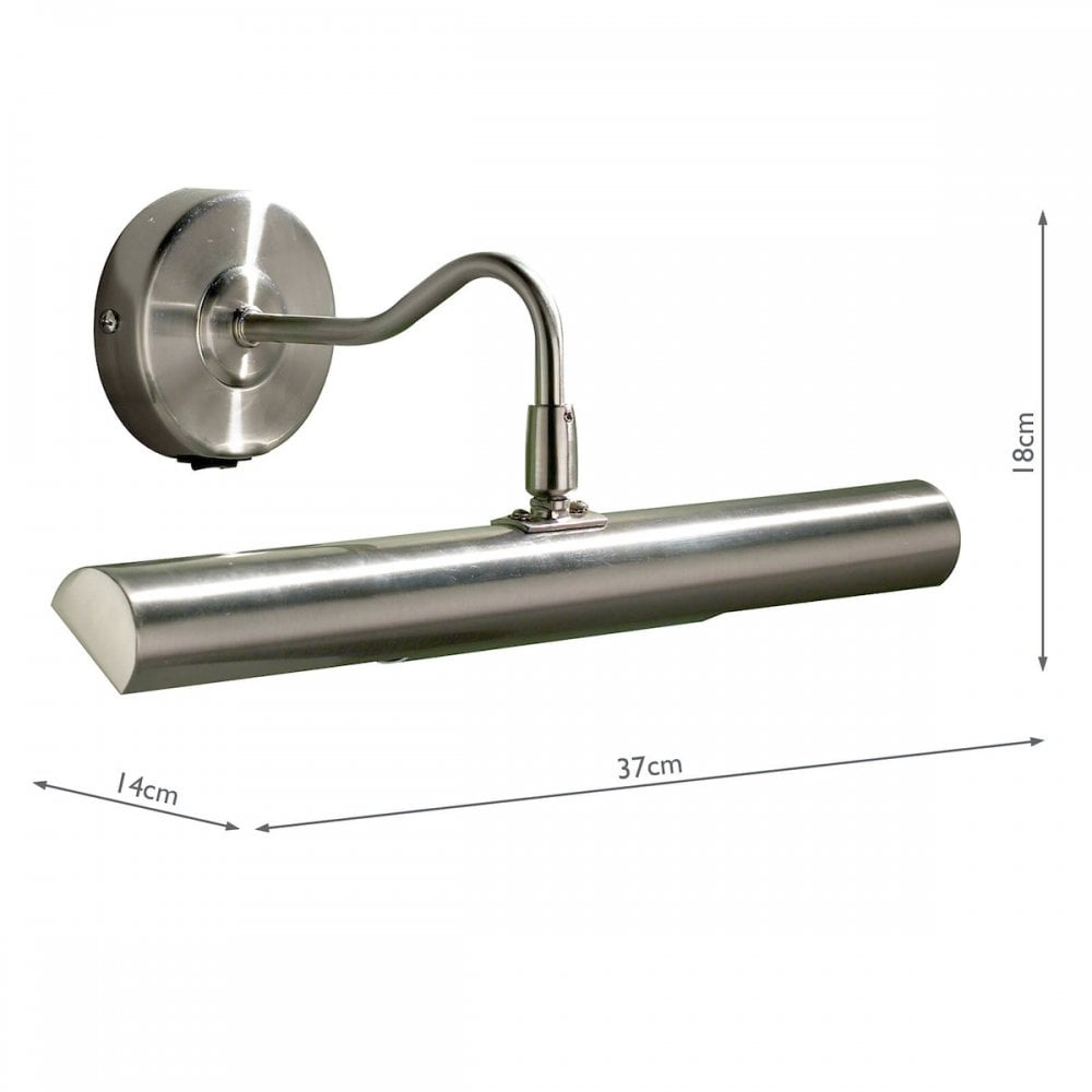 Onedin Adjustable Picture Light In Satin Chrome Finish ONE6746