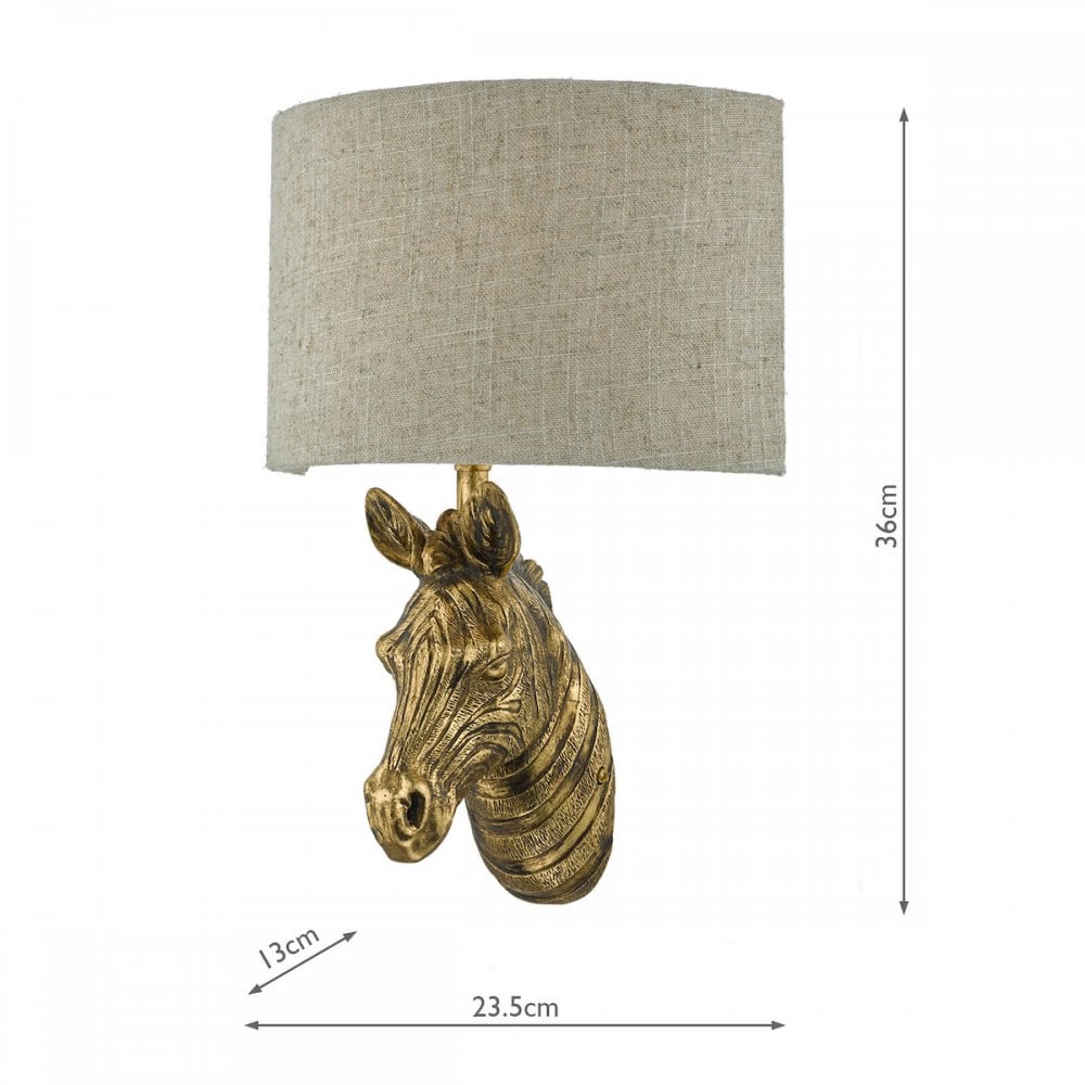 Abby Elegant Wall Light Complete With Natural Linen Shade ABB0735
