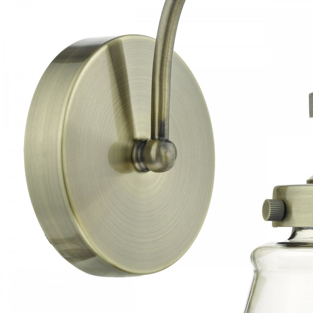 Curtis Vintage Wall Light With Champagne Glass Shade CUR0775