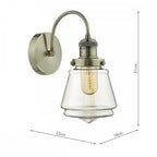 Curtis Vintage Wall Light With Champagne Glass Shade CUR0775