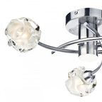 Seattle Decorative 3 Light Semi Flush Ceiling Light In Satin Chrome Finish SEA5346