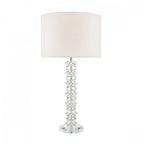 Mina Contemporary Crystal Table Lamp With Cream Shade MIN4208