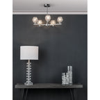 Mina Contemporary Crystal Table Lamp With Cream Shade MIN4208