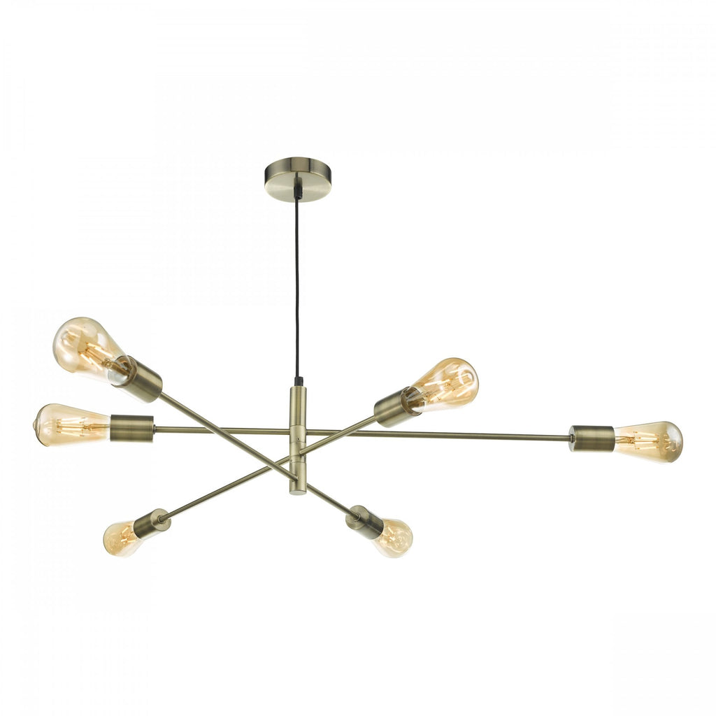 Alana Unique 6 Light Ceiling Pendant Light In Antique Brass Finish ALA0675