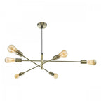 Alana Unique 6 Light Ceiling Pendant Light In Antique Brass Finish ALA0675