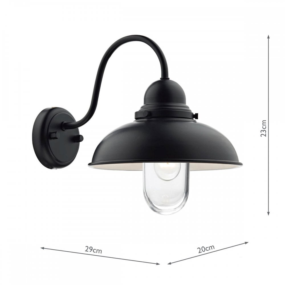 Dynamo Outdoor Wall Light In Black Finish IP44 DYN0722