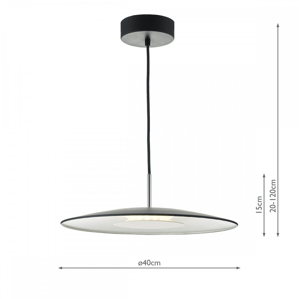 Enoch Modern LED Ceiling Pendant Light In Black Finish ENO0122