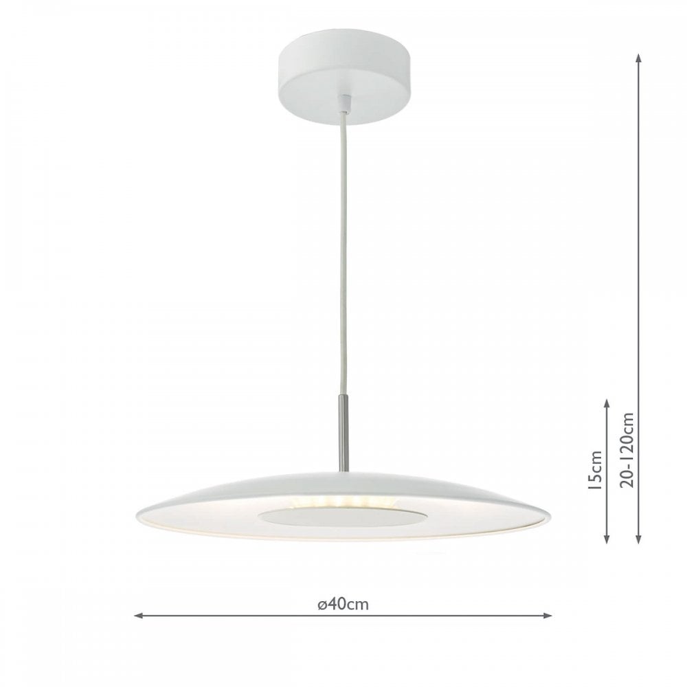 Enoch Modern LED Ceiling Pendant Light In White Finish ENO012