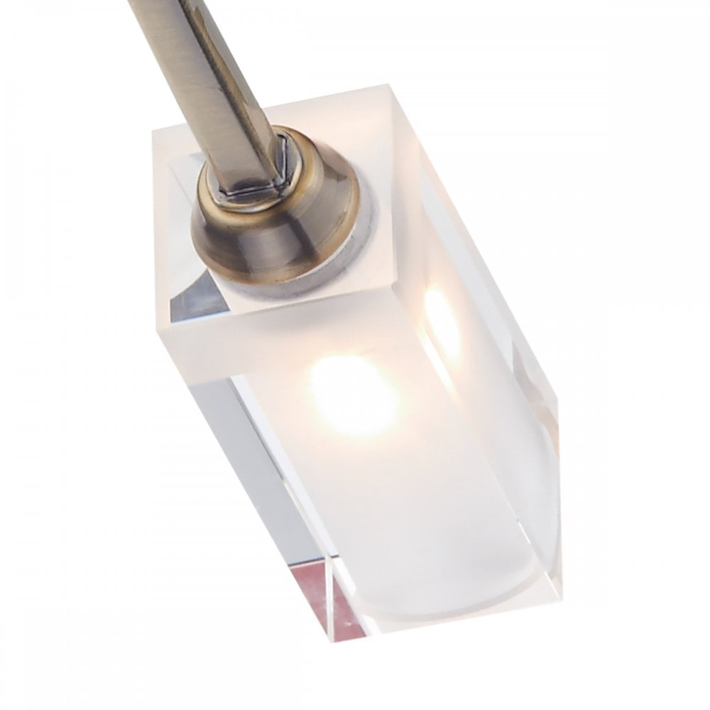 MOR0375 Morgan 3lt  Flush Ceiling Light Antique Brass